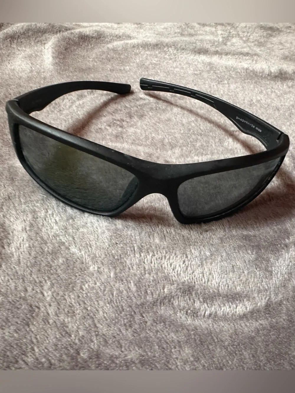 Shady Rays X Series Black Polarized Sport Wrap Sunglasses S/R Logo Unisex